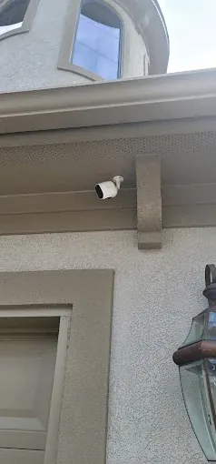 Installed exterior camera