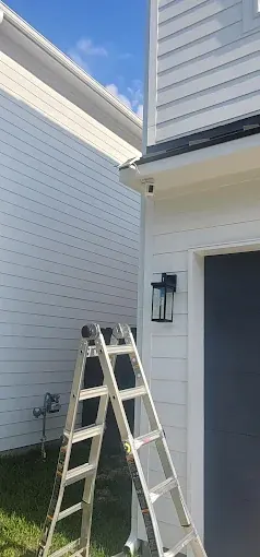 Corner mounted outdoor camera
