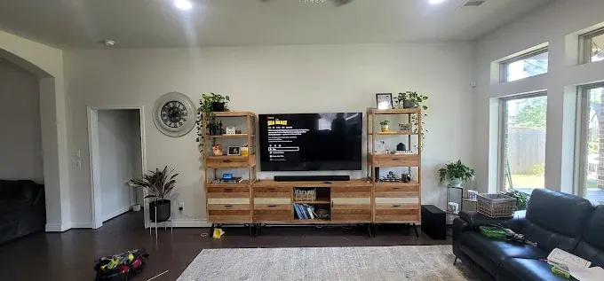 Large TV setup by W&J