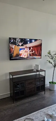 Modern interior TV mounting