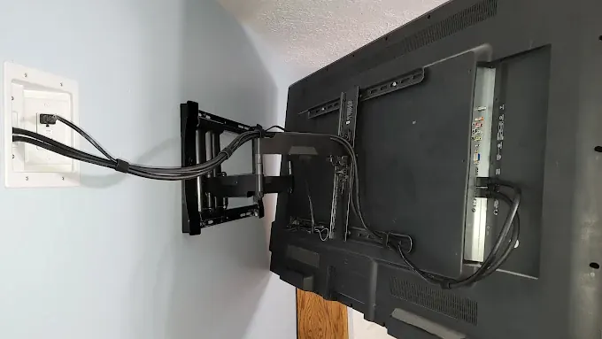 Rear TV mount wiring